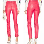 MOTHER Pink THE DAZZLER SKIMP GERANIUM Straight Leg High Waist JEANS Size 27 New Photo 1