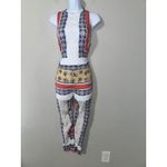 Maurie & Eve Jumpsuit Womens Size L White Floral Print Sleeveless Romper Size L Photo 1