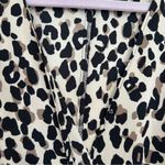 Halogen NWT  Tan Animal Print Leopard Short Sleeve V Neck Romper Size XL Photo 3