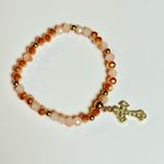 Beaded Bracelet Set with Charms (Set G) Orange Photo 2