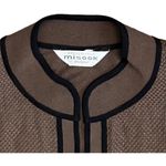 Misook $378 Exclusively  P L Jacket Blazer Cardigan Brown Black Petite Open Front Photo 4