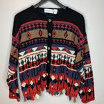 Donna Maurizio Boho Wool Fringe Tassel Sweater Photo 0