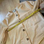 Tuckernuck  Tan Stone Blake Long Sleeve Button Down Minimalist Mini Dress Size Sm Photo 10
