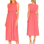 Rails  Yvette Spiced Coral Cutout Dress Midi Sz Small Coastal resort Photo 1