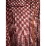 Hinge  Jacket Women's Medium Tweed Wool Blend Bohemian Cottagecore Red Gray Photo 2