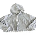 SWS/Active Gray Cropped Pullover Hoodie Sweatshirt Size XS Photo 3