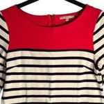 Gap  Womens Dress Size M Red Blue White Stripe Tunic Cotton Boatneck Back Zip Photo 2