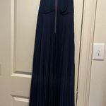 Alice + Olivia  Navy Pleated Gown Photo 2