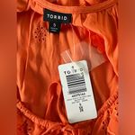 Torrid NWT  Plus Sized Bright Coral Orange Eyelet Ruffle Tank Top Blouse SIZE 5X Photo 8