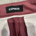 EXPRESS  Columnist Mid Rise Ankle Burgundy Dress Pants Photo 3