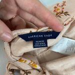 American Eagle  women's pink‎ floral halter tie cropped tank top neutral summer M Photo 4