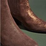 Anthropologie  Metallic Chelsea Boots Size 6M Photo 2
