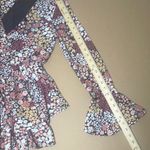 Red and Brown Floral Wrap Jumpsuit Photo 8