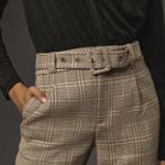 Anthropologie  Maeve Boot Tuck Plaid Belted Trousers, Size 4 Photo 4