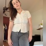 90s silk pleat shirt White Size M Photo 1