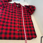Current/Elliott Current Elliott Red Black Plaid‎ Sherpa Workman Shacket Jacket Size 2/ M Photo 13