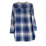 Old Navy  Women’s Plaid‎ Button Front Long Sleeve Tunic Blue Size SP Photo 1