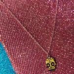 Yellow Sugar Skull Necklace Sterling Silver 925 Halloween Photo 5