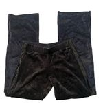 Nike NWT, Crushed Black Velvet Flare Leg Side Vent Pull On Joggers, Sz S Photo 4