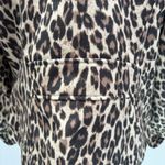 Chico's Leopard Animal Print Long Sleeve Peplum Jacket Flap Pockets Chico’s Mobwife 2/L Photo 4