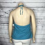 Old Navy  NWT Size 3X Blue Ribbed Shelf Bra Cotton Knit Halter Tank Top Photo 2