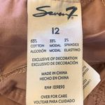 Seven7  jeans size 12 silver pink tummy control high rise skinny zip button Photo 7