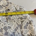 Off-White Adiva‎ Women's Size Small Halter Top Blue/White Striped Lace Overlay Casual Tank Photo 12