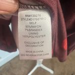 Daniel Rainn  Burgundy Floral Blouse round neck long sleeve M relaxed fit flowy Photo 4