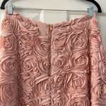Anthropologie HD in Paris Blush Pink Rosettes Rose Detail Midi Skirt Size Medium Photo 8