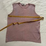 Joseph A . beige pink tinsel sleeveless sweater top Photo 6