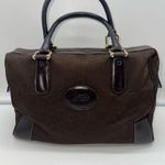 CELINE  Macadam Brown canvas And Leather Boston Bag Photo 1