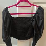 Divided  Black Ruched Long Sleeve Top Photo 1