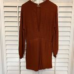 HYFVE  Burnt Orange Ribbed Long Sleeve Romper Size‎ Large Photo 1
