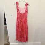 TRIBAL Poppy Red Sleeveless Tie Strap Midi Dress‎ size Medium Pink Photo 4