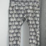 ODODOS High Waisted Capri Leggings, Grey black white design Small Photo 0