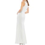 Mac Duggal  49093 White Crystal Neck Sleeveless Formal Trumpet Gown Size 12 NWT Photo 1