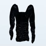 Oh Polly Midnight Shadows Velvet Mini Dress in Black, Size 0 Photo 1