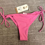 Billabong Sol Searcher Tie-Side Bikini Bottoms Skimpy Coverage Berry Pink L NWT Photo 0
