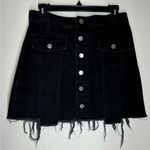 ZARA TRAFALUC BLACK DENIM MINI SKIRT WITH BUTTONS SIZE M 100% COTTON Photo 0