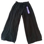 Splendid Wide Leg Lounge Pants NWT Drawstring Casual Comfy Black XS Photo 0