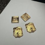 Lot Of 2 Gold Tone Pierced Stud Earrings 1 Signed Gallery Original Photo 3