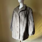 Vintage Gray Faux Fur Coat by Candace Originals 1950s Swing Style Jacket L/XL Size L Photo 1