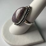 Sterling Silver Charoite Genuine Stone 925  Ring Photo 1