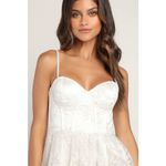 Lulus NWT  My Darling Daydreamer White Lace Bustier Midi Dress Cocktail Size S Photo 5