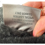 PELLE Black Genuine Leather Hooded Belted Faux Fur Lined Full Zip Jacket Size L Size L Photo 8