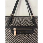 Spartina 449 Fabric Chevron Print Leather Linen Lined Shoudler Bag Womens Purse Photo 1