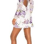 Wild Flower Revolve  Foil Lace Mini Dress Photo 1