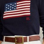 NWT Polo Ralph Lauren Women’s Iconic Flag Sweater Size Medium Navy Pullover Blue Photo 1