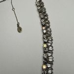 Loft Pink Clear & AB Aurora Borealis Rhinestone Gold Tone Necklace Photo 7