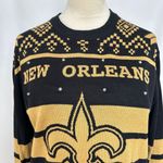 NFL New Orleans Saints Light Up Ugly‎ Christmas Sweater Holiday Womens Medium Black Photo 1